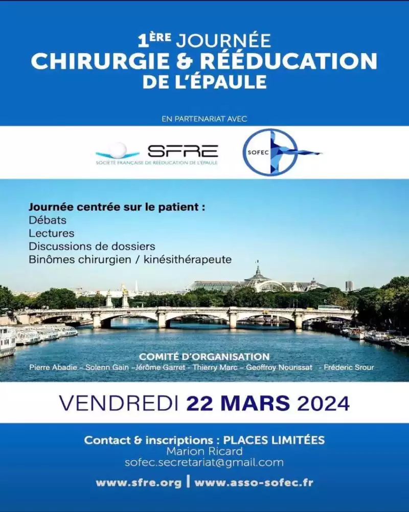 flyer journée de chirurgie et rééducation de l'épaule